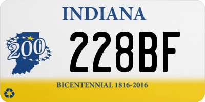 IN license plate 228BF