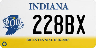 IN license plate 228BX