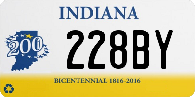 IN license plate 228BY