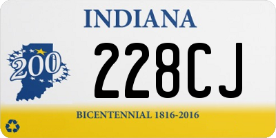 IN license plate 228CJ