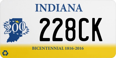 IN license plate 228CK