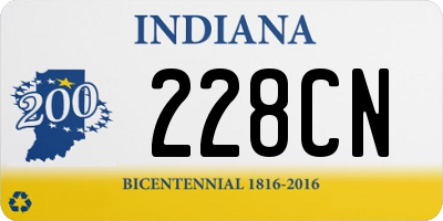 IN license plate 228CN