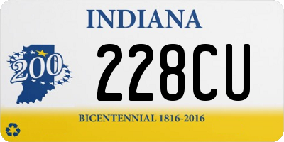 IN license plate 228CU