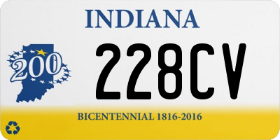 IN license plate 228CV