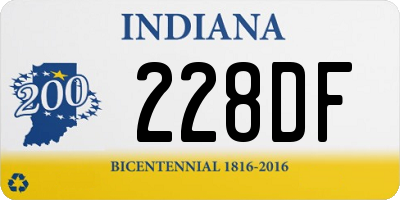 IN license plate 228DF