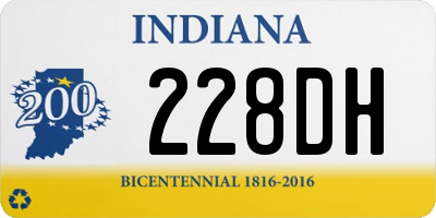 IN license plate 228DH