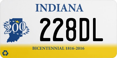 IN license plate 228DL