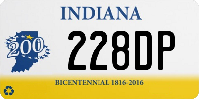 IN license plate 228DP