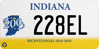 IN license plate 228EL