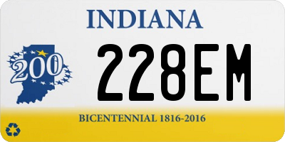 IN license plate 228EM