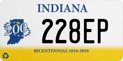 IN license plate 228EP