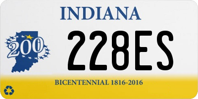 IN license plate 228ES