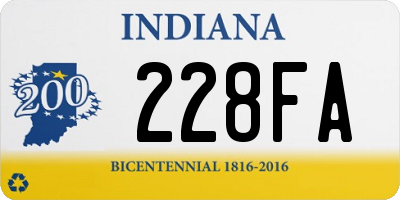 IN license plate 228FA