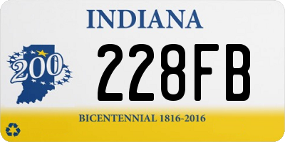 IN license plate 228FB