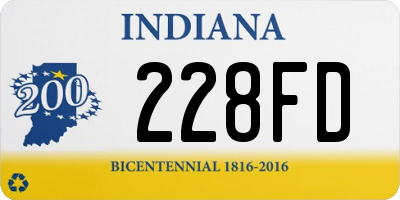 IN license plate 228FD