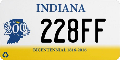 IN license plate 228FF