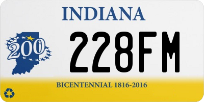 IN license plate 228FM