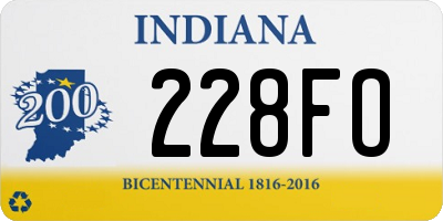 IN license plate 228FO