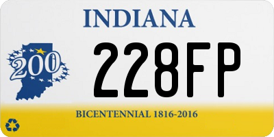 IN license plate 228FP