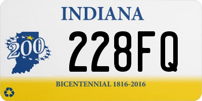 IN license plate 228FQ