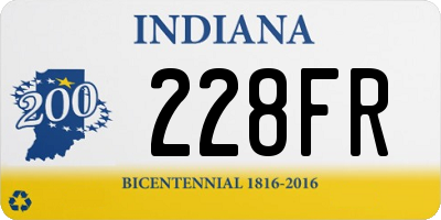 IN license plate 228FR