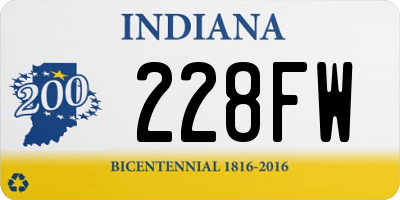 IN license plate 228FW