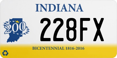 IN license plate 228FX