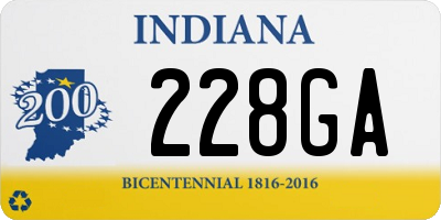 IN license plate 228GA