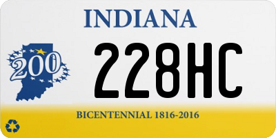 IN license plate 228HC