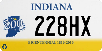 IN license plate 228HX