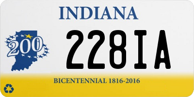 IN license plate 228IA