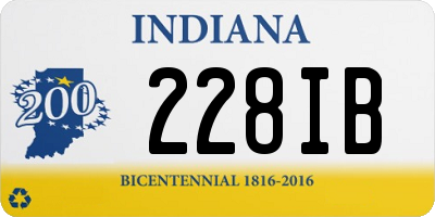 IN license plate 228IB