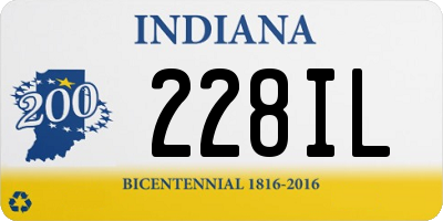 IN license plate 228IL