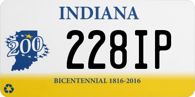 IN license plate 228IP