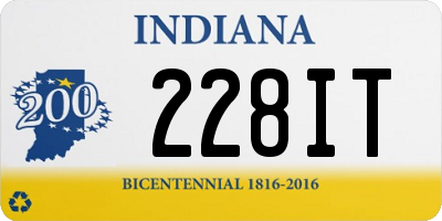 IN license plate 228IT