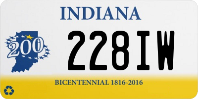 IN license plate 228IW