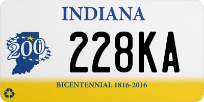 IN license plate 228KA