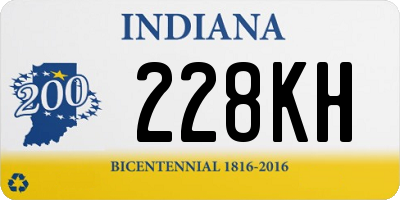 IN license plate 228KH