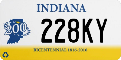 IN license plate 228KY