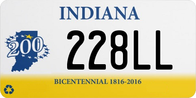 IN license plate 228LL