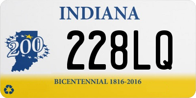 IN license plate 228LQ