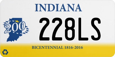 IN license plate 228LS