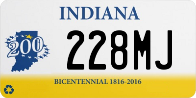 IN license plate 228MJ