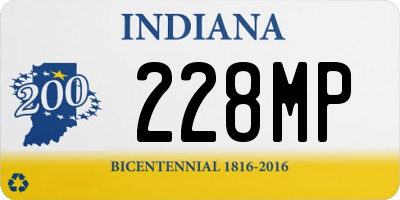 IN license plate 228MP