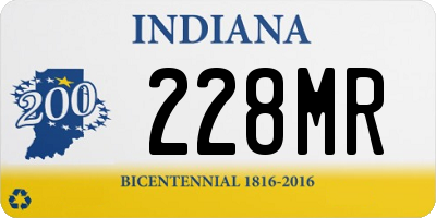 IN license plate 228MR