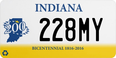 IN license plate 228MY