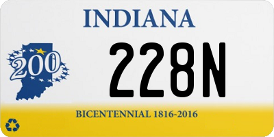 IN license plate 228N