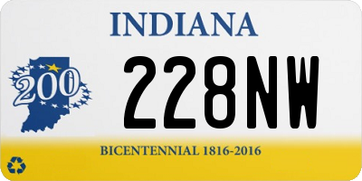 IN license plate 228NW