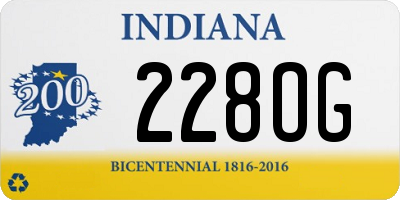 IN license plate 228OG