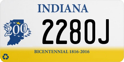 IN license plate 228OJ